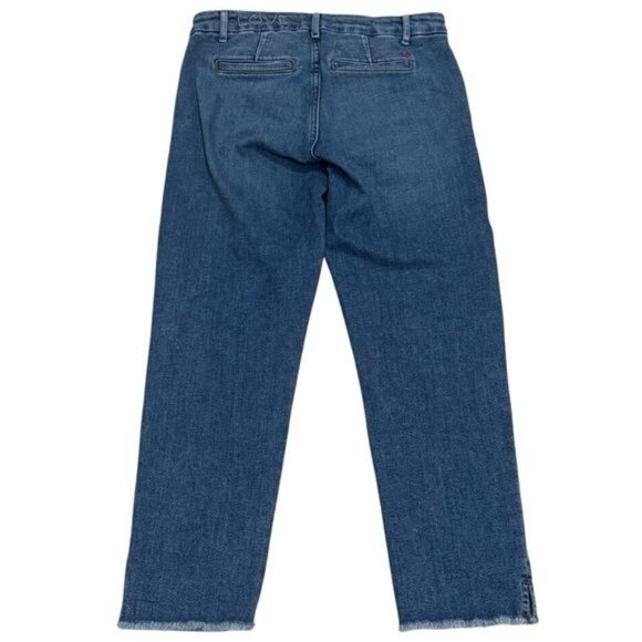 Sundry Raw Hem Slightly Distressed Mid Rise Crop Jeans Comfort Capsule Summer 25 - Picture 4 of 10